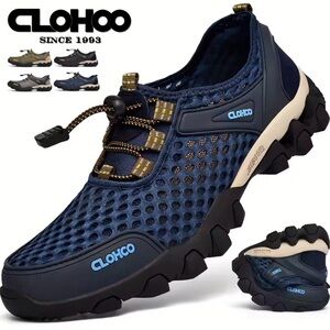 Clohoo Men’s 42 / US Size 9 Lightweight Mesh Non-Slip Rubber Sole Hiking Shoes